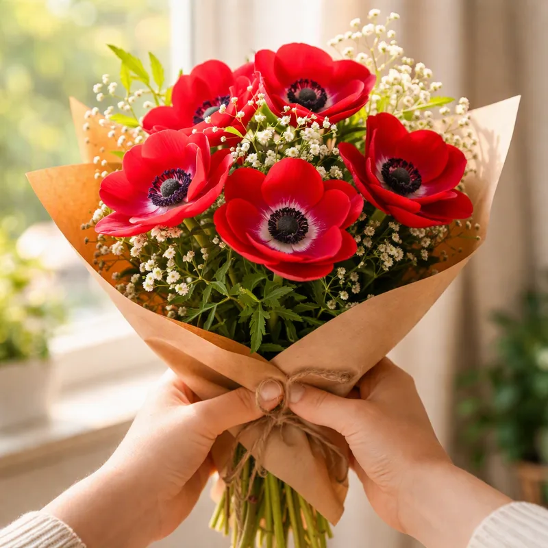 Anemone – rød – bilde 3