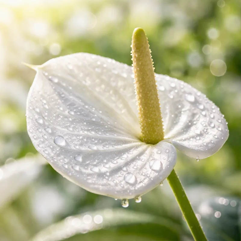 Anthurium (flamingoblomst) – hvit