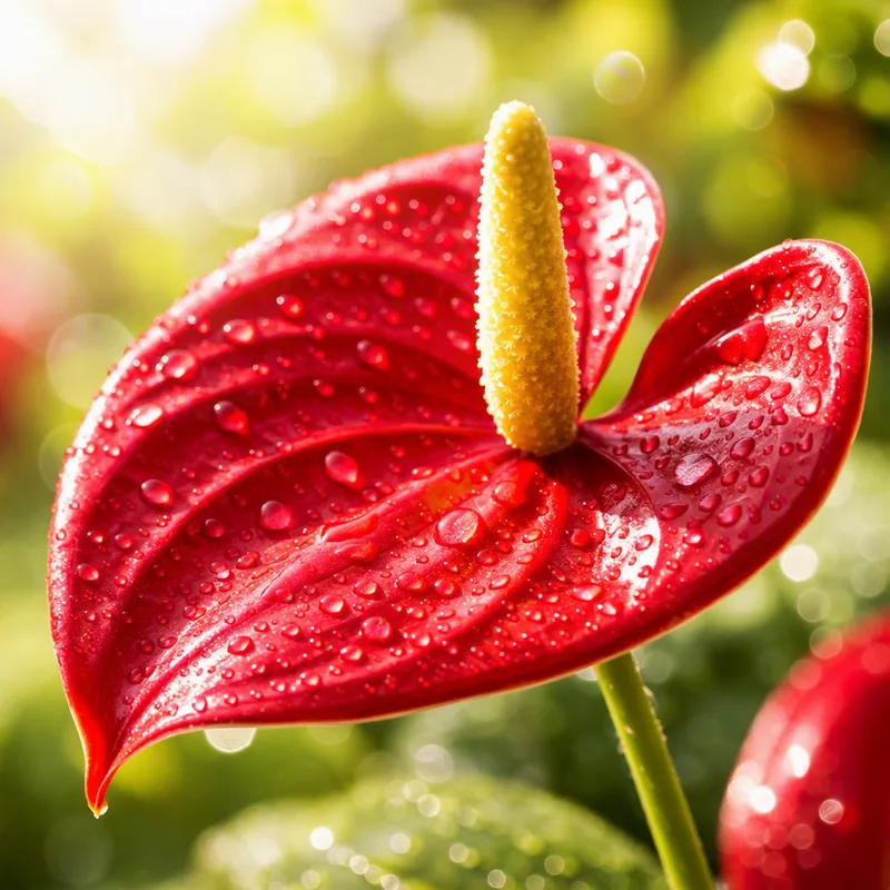 Anthurium (flamingoblomst) – rød