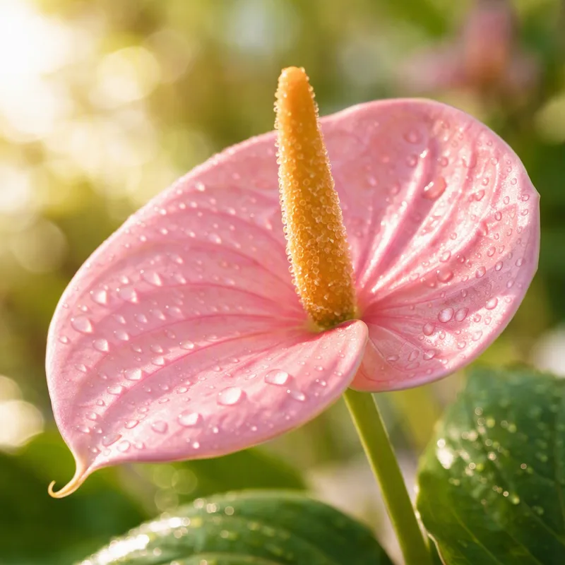 Anthurium (flamingoblomst) – rosa
