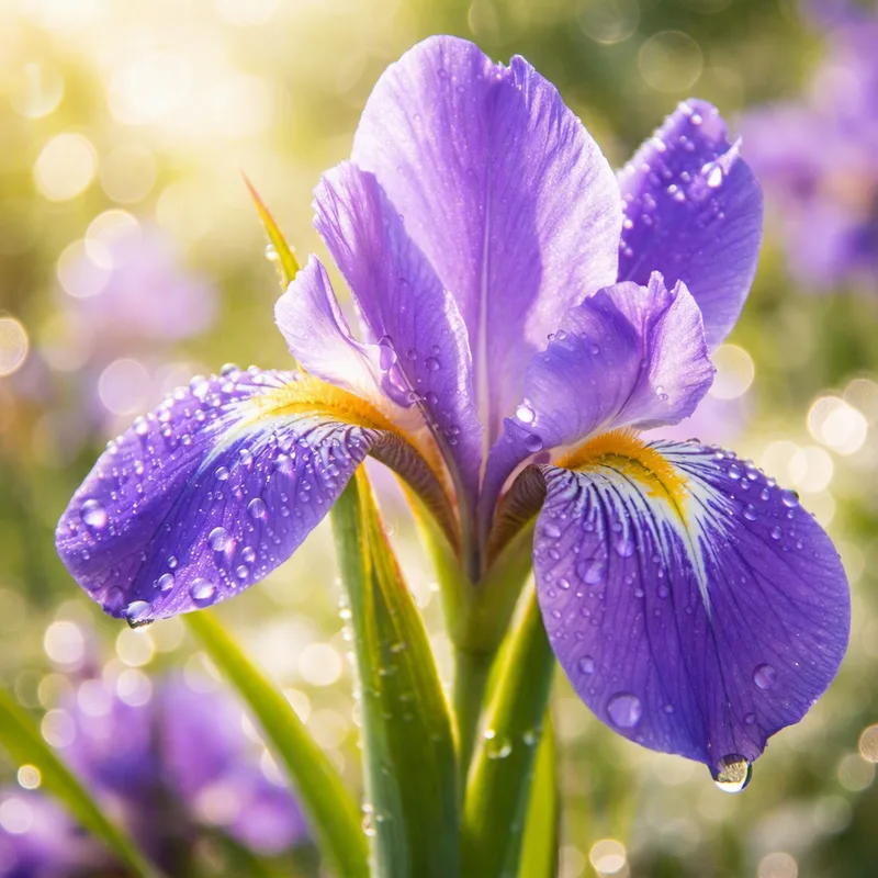Iris – kongelig blomst i blått og lilla