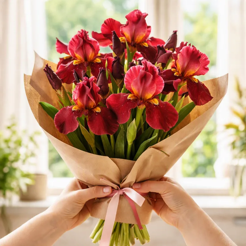 Iris – rød – bilde 3