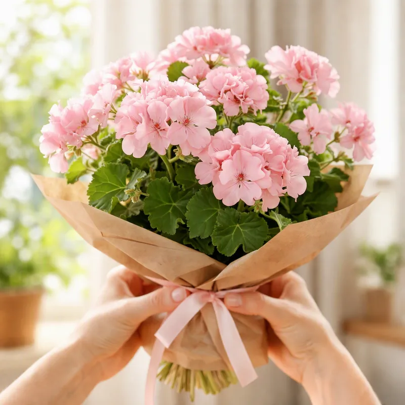 Pelargonia – rosa – bilde 3