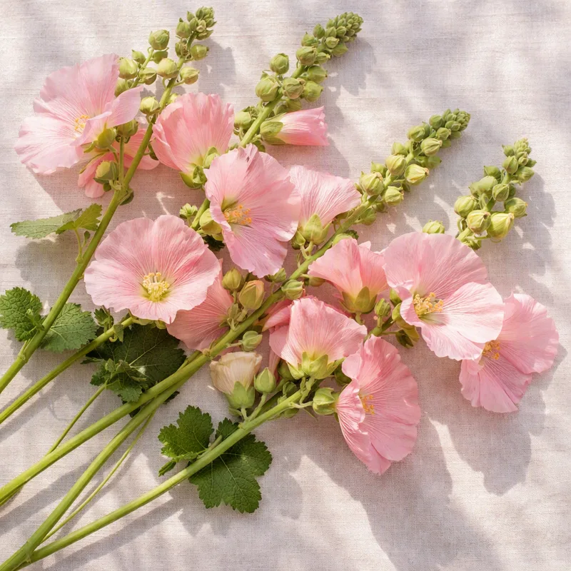 Stokrose – rosa – bilde 4