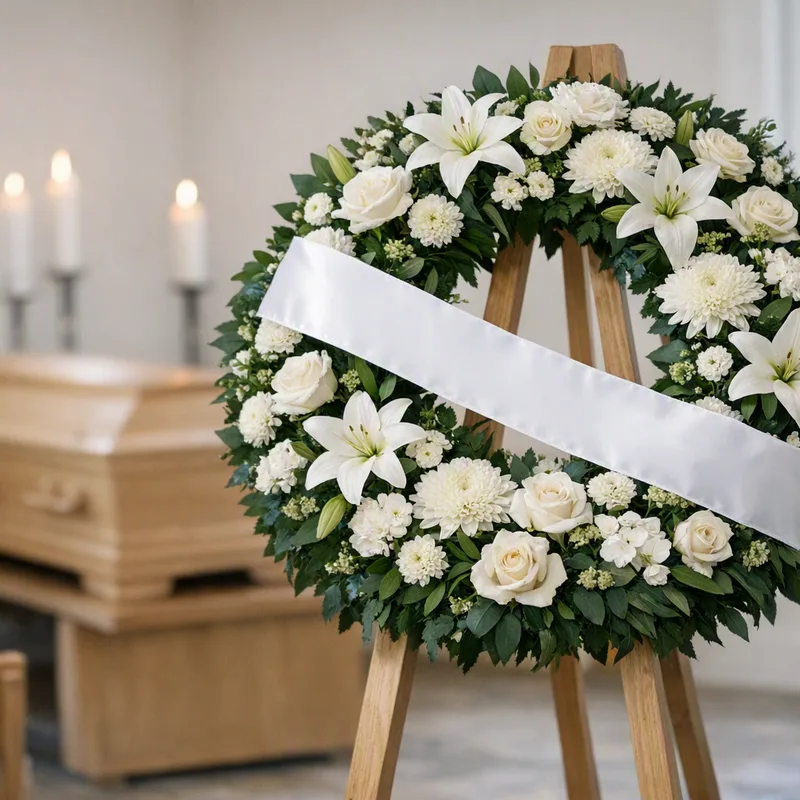 Blomster til begravelse - krans, bårebukett og kondolanse